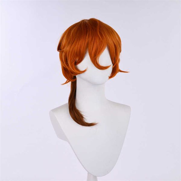 Parrucca cosplay Zhongyuan Zhongya capelli finti sfumati lunghi 50 cm disordinati e leggermente arricciati facili da modellare