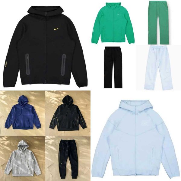 Mens Sports Nocta Trachsuit Tasarımcı Hoodie Pantolon Set Nocta Tech Poleece Suit Erkek Kadın Kapşonlu Sweater Techfleece Pantolon Parkur Takım Dipleri Joggers Wf Wf