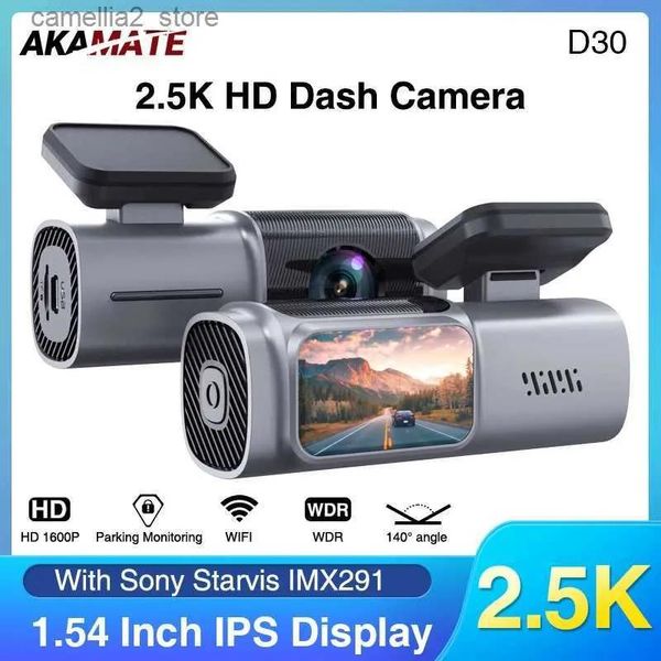 DVRs Auto DVR AKAMATE Dash Cam mit Sony Starvis IMX91 1600P 2,5K High Pixel Nachtsichtkamera HD IPS Display Dashcam Black Box WiFi Q