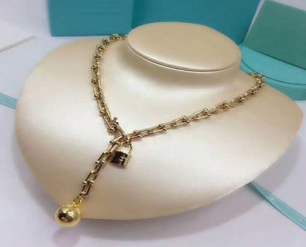Hochwertige Markenschmuck Titanium Stahl verschlossene Perlen Halskette Elektropliertes Roségold Frauen039S LCKET