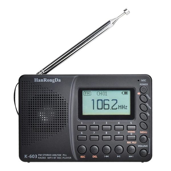 Radio K603 Fm/sw/am Multiband-Digitalradio Stereo-MP3-Player LCD-Display Lautsprecher Hohe Empfindlichkeit Radio mit klarer Lautstärke