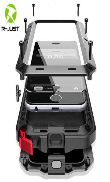 Сверхпрочный защитный металлический алюминиевый чехол для телефона для iPhone 13 11 12 mini Pro XS MAX SE XR X 6 6S 7 8 Plus противоударный чехол W5810447