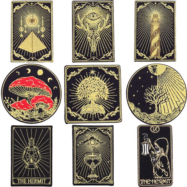 Kutsal Gözyaşları Yamalar Üzerinde Demir Tarot Grail Mit Göz Aplike İşlemeli Dekorasyon Yaması Ceketler Giyim Şapkaları Sırt Çantası Kot Diy Aksesuarları