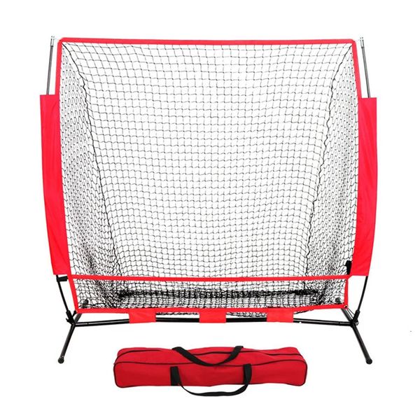 5x5 pé softball prática de beisebol net com quadro bater arremesso rebatidas captura backstop equipamentos treinamento greve zona f 231225