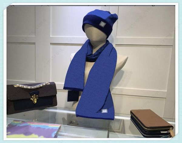 2021 designer feminino masculino cachecol de malha e chapéu conjunto inverno quente chapéus e cachecóis gorro para homem lã cashmere conjunto série 2110074971845