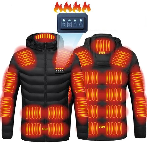 Beheizte Winterkleidung USB 21 Zonen Temperaturregler Motorrad-Outwear Warm halten selbstheizende Jacke 231226