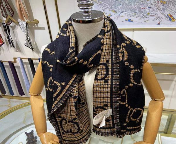 Красивый роскошный зимний кашемировый шарф пашмина для женщин Брендовые дизайнеры теплый шарф Модные женские кашемировые шерстяные длинные шали 14049403