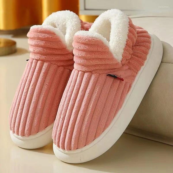 Hausschuhe Unisex Home Slppers Männer Baumwolle Winter Männlich Casual Plüsch Schuhe Warm Samt Frauen Familie Slipper