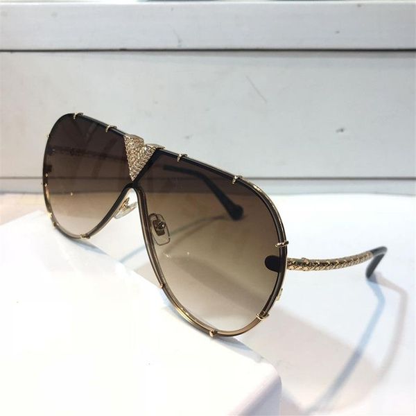 MILLIONAIRE Z1060 Солнцезащитные очки с маленькими камнями Ретро Винтаж Дизайнерские солнцезащитные очки Блестящие золотые летние стильные лазерные позолоченные 1060 пробы T217J