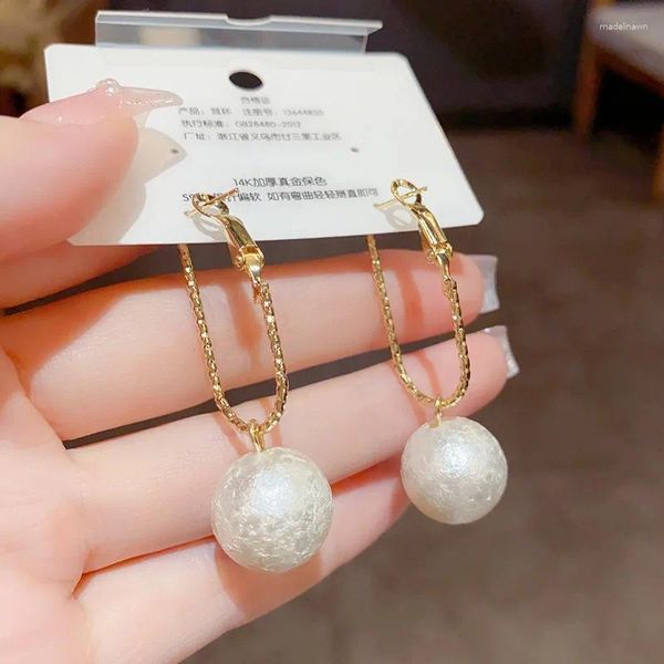 Orecchini a bottone Corea Gioielli in stile giapponese Perla vintage per le donne Accessori moda delicati