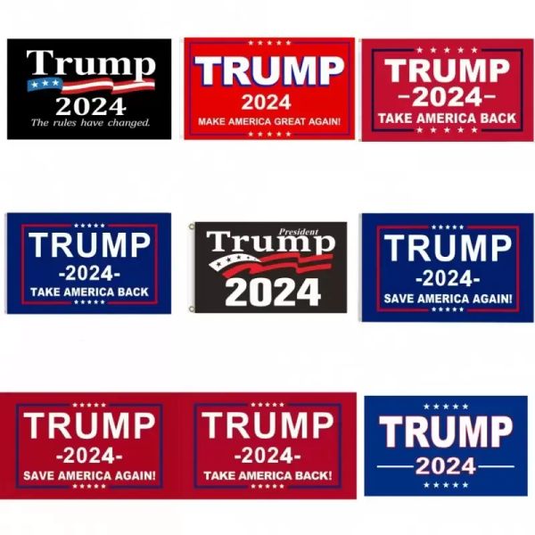 Trump Elezioni 2024 Trump Keep Flag 90x150cm America Appeso Grandi Banner 3x5ft Stampa digitale Donald Trump Bandiere USA Biden LL