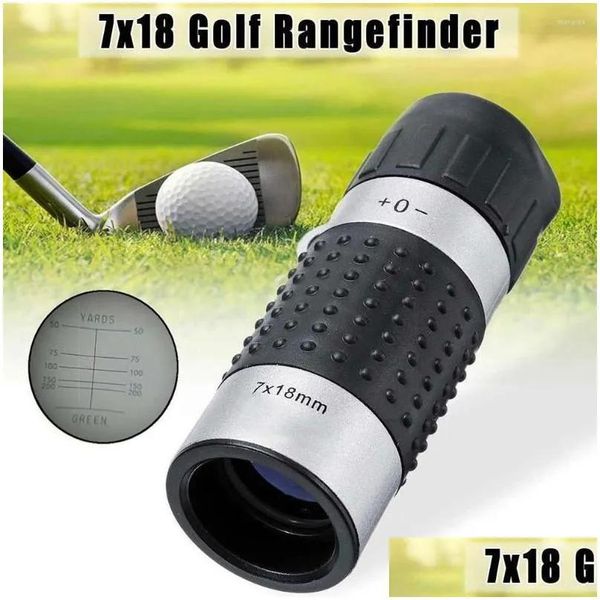 Aids Golf Training Aids Telescópio Óptico Range Finder Scope Yards Medida Roette Meter Rangefinder Distância Ao Ar Livre Monocar E8B9 Drop De