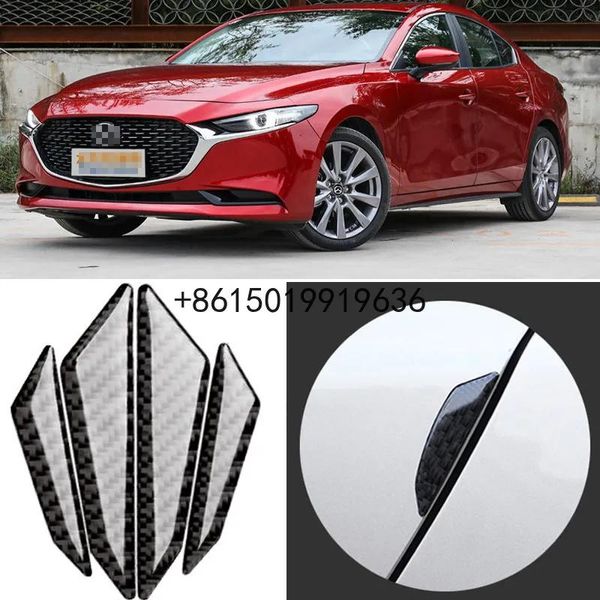 Accessori per Mazda 2 3 5 6 cx7 cx5 cx9 Car Side Door Edge Guard Paraurti Trim Protector 4 pezzi PVC adesivi in fibra di carbonio