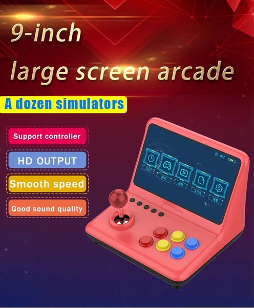 Powkiddy a12 32gb 9 polegada joystick arcade a7 arquitetura quad core cpu simulador de vídeo game console presente das crianças 231226