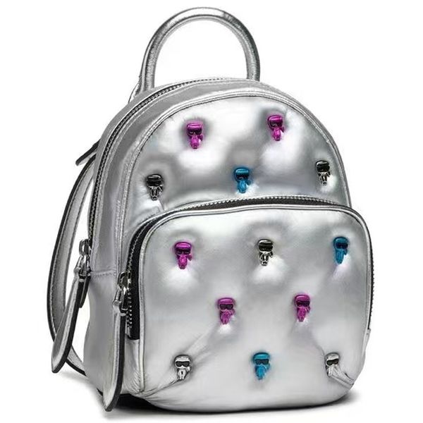 Karl Designer Backpack Mulheres Bolsas de ombro de luxo Bolsa Lagerfield Mini Down Book Back Designer Backpack for Women