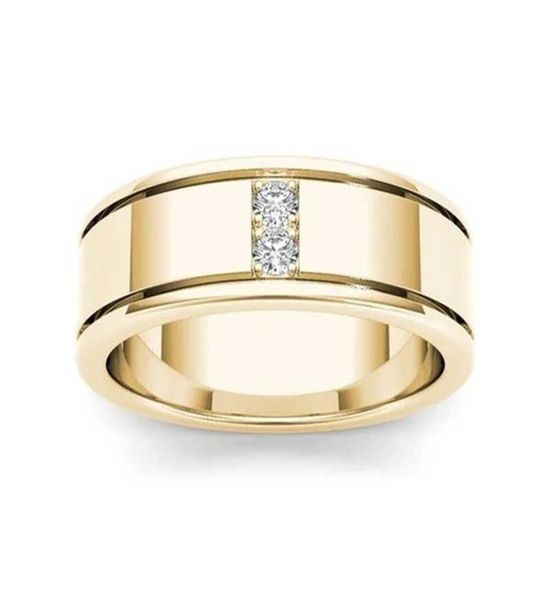 14 Karat Gelbgold FL-Diamantring für Männer und Frauen, klassische Anillos De Bizuteria, 14 Karat Gold, edler Hochzeitsring für Männer, Edelstein 9593625