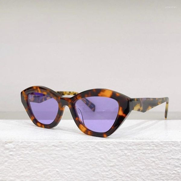 Óculos de sol feminino acetato polígono quadro a02s hip hop estilo moda de alta qualidade óculos masculinos 8 cores roxo amarelo preto azul