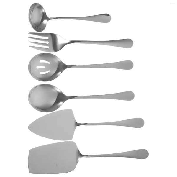 Set di stoviglie Coltello per torta in acciaio inossidabile Stoviglie Forchette Cucchiai Kit Servire Utensili da buffet Posate Bistecca per banchetti di grandi dimensioni