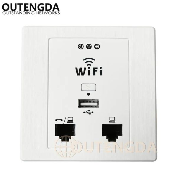 Router OUTENGDA WPL6058 Drawingwhitepanel Indoor 86 Presa a muro con WiFi inWall AP Punto di accesso wireless