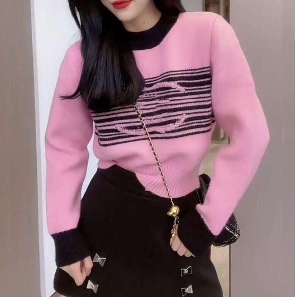 Frauen Luxusmarken Designer Pullover rosa Buchstaben Pullover Männer Hoodie Langarm Sweatshirt Stickerei Strickwege Winterkleidung 2023 CC 8845ES