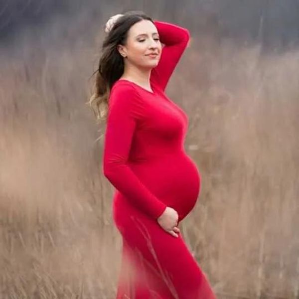 Abiti nuovi abiti premaman per servizio fotografico puntelli fotografia maternità abito gravidanza maxi abito premaman vestiti incinti per le donne R