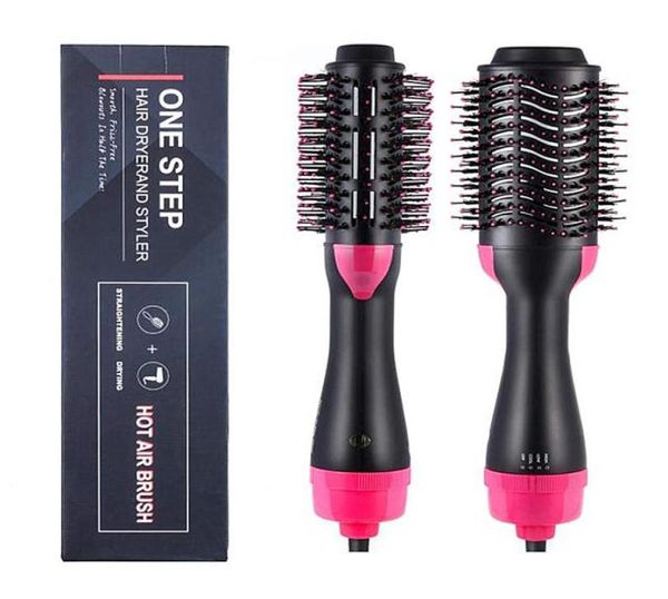 2 in 1 Asciugacapelli multifunzionale Spazzola rotante per capelli Rullo Ruota Styler Pettine Styling Raddrizzamento Ferro arricciacapelli Pettine ad aria7967844