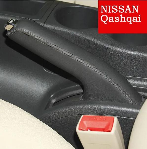 Accessori Custodia freno a mano Custodia per Nissan Qashqai Copri leva freno a mano in vera pelle Decorazione interna auto Manicotto freno a mano fai da te c