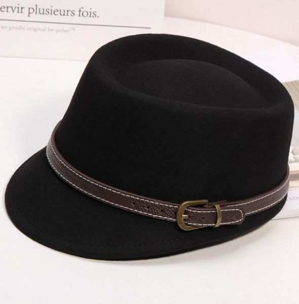 Mulher de inverno cor sólida chapéu octogonal senhora festa fedora chapéus moda feltro newsboy bonés 100 lã boné equestre 5658cm y20071449084312077