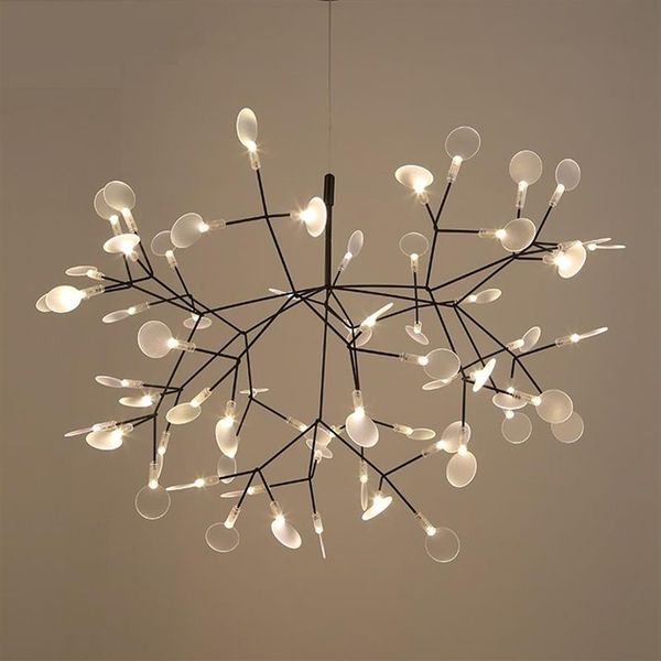 Moderna Heracleum Tree Leaf Lampada a sospensione Lampada a LED Lampade a sospensione Soggiorno Art Bar Ferro Ristorante Illuminazione domestica AL12219t