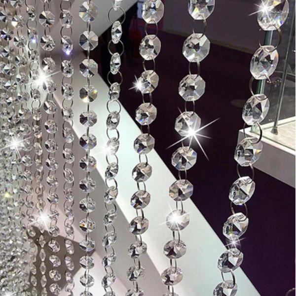 Tenda 1 pezzo perline pendenti in cristallo acrilico trasparente ghirlanda di perline lampadario per la decorazione di nozze forniture per feste a casa