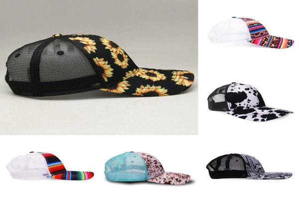 Yılan Beyzbol Şapkası İnek Baskı Leopar Kapakları Serape Mesh Cap Fashion Striped Kaktüs Şapkaları Açık Sunhat DWF14837422552