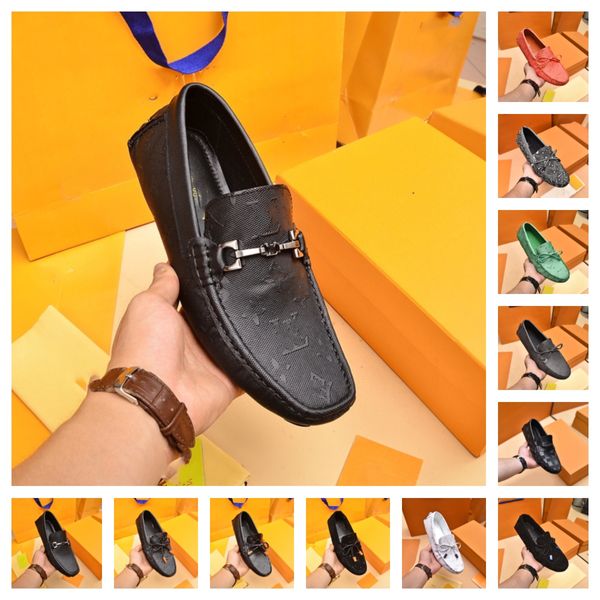 260Style SOMMER Lazy Loafers Slip-on Mokassins aus ECHTEM Shee-LEDER LUXUS-MÄNNER-Freizeitschuhe, einfarbige, weinrote und schwarze Drive-Schuhe