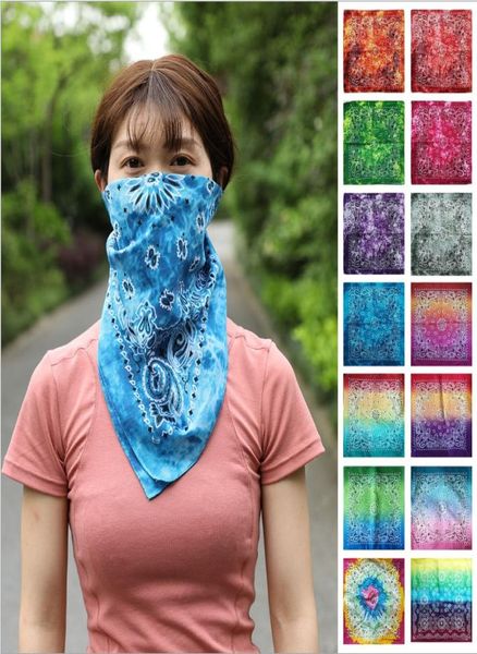 Neues Design Mode Hip Hop Baumwolle Bandana Square Cashew Schal Stirnband Tie Dye Schwarz Rot Paisley Geschenke für FrauenMännerJungenMädchen5306457