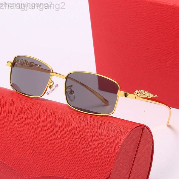 Дизайнерские солнцезащитные очки Carti Catier Fashion Card семейные полнокадровые мужские металлические леопардовые очки в коробке с головкой женские оптические очки гепарда