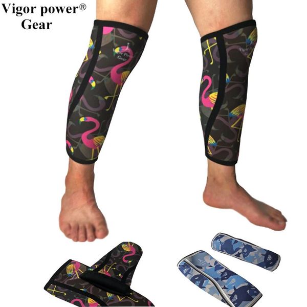 Vigor Power Gear Maniche in neoprene spesso per polpaccio Supporto per tibia al ginocchio Calzini per stacco Sollevamento pesi Fitness 5mm 231225