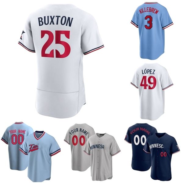 Royce Lewis Baseball Trikots Minnesotas 25 Byron Buxton Trikot Max Kepler Jorge Polanco Luis Arraez Jorge Lopez Jhoan Duran Carlos Correa Joe Ryan Nick Gordon