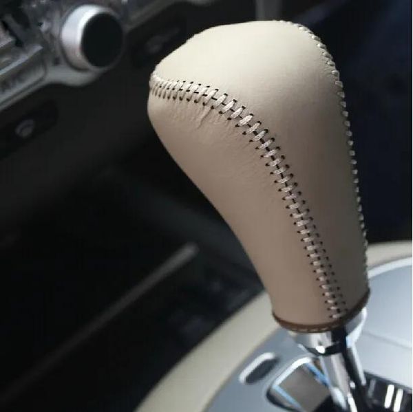 Custodia per accessori per Nissan Murano Copri pomello cambio automatico Copri ingranaggi fai da te in vera pelle Accessori per auto cuciti a mano in pelle