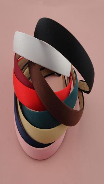 10 Stück 20 cm Satin-Stoff überzogene einfarbige Kunststoff-Stirnbänder für Damen und Mädchen, Haarbänder, DIY-Haar-Accessoires8528997