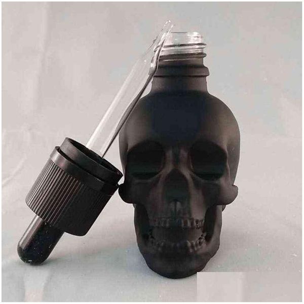 30ml Skl Şekli Cam Damla Şişe E-Juice Head Eliquid Kavanozlar Pipet Damla Teslimat Dhjch