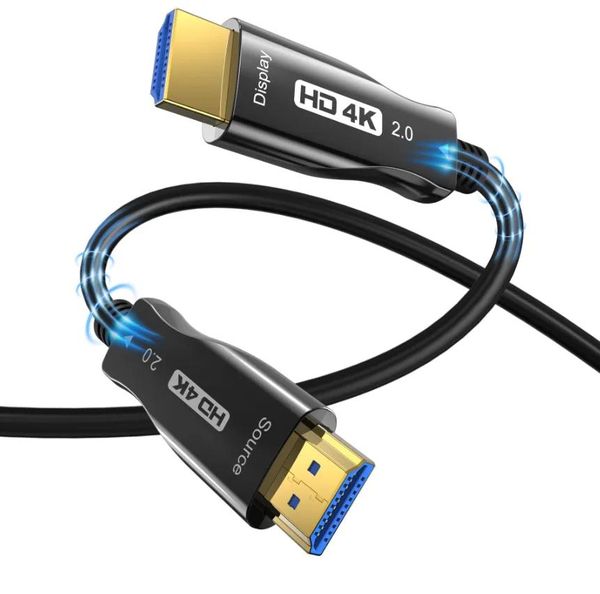 Ausrüstung Optical Fiber HDMI 2.0 4K Kabel Ultrahd (UHD) 4K/120 Hz Hochgeschwindigkeit 48 GBS Dynamisches HDR HDMI -Kabel HDR 4: 4: 4 Verlustloser Verstärker für HD