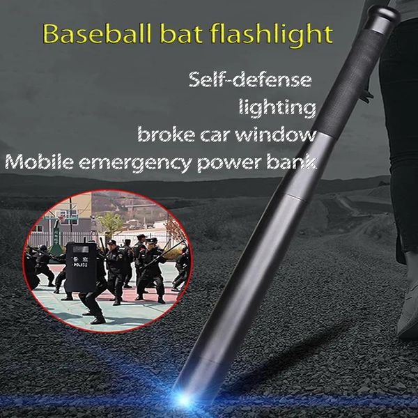 Taschenlampen z20 Baseballschläger LED-Taschenlampe XM T6 Eingebaute Batterie Handtaschenlampe Selbstverteidigung Sicherheit Taschenlampe Licht Telefon Power Bank Laterne