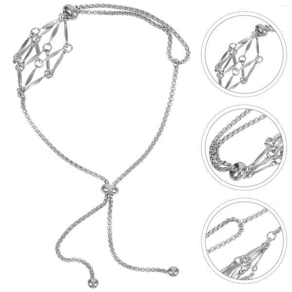 Браслеты-подвески, украшения для девочек, металлический браслет, тканый кристалл из нержавеющей стали, держатель