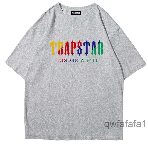 Trapstar moda mens t camisa designer mulheres homem curto todo o algodão verão casual spor marca impressão cor rua popular 0tv6