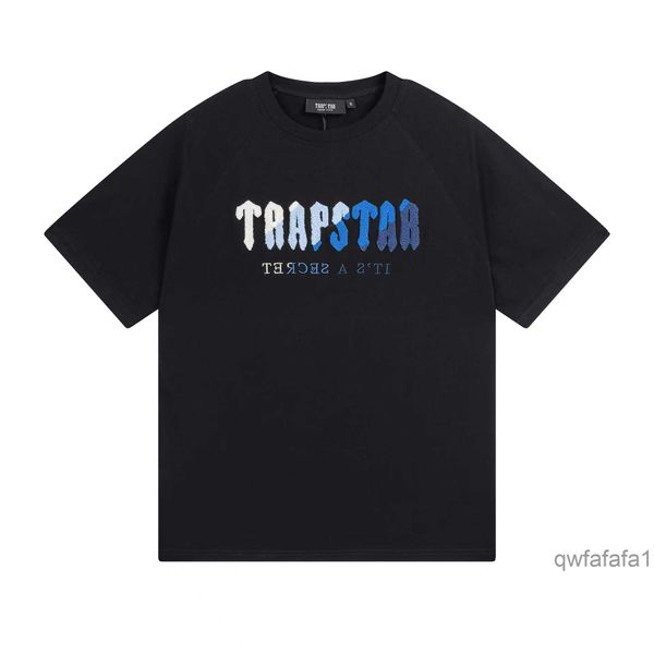 Herren-T-Shirts aus Baumwolle, Trapstars-Kleidung, kurzes Set, Sommer-Männer, Trapstar-London-Shirt, Shooters, Damen, bestickte Unterseite, Trainingsanzug, Kleidung, Designer, A4x8 7C5Z