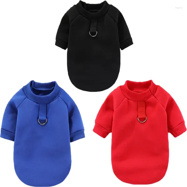 Hundebekleidung Hoodies Kleidung Winter Solide Haustierkleidung Pullover für kleine Hunde Warmes Welpenkostüm Schwarz Blau Rot Sweatshirt XL