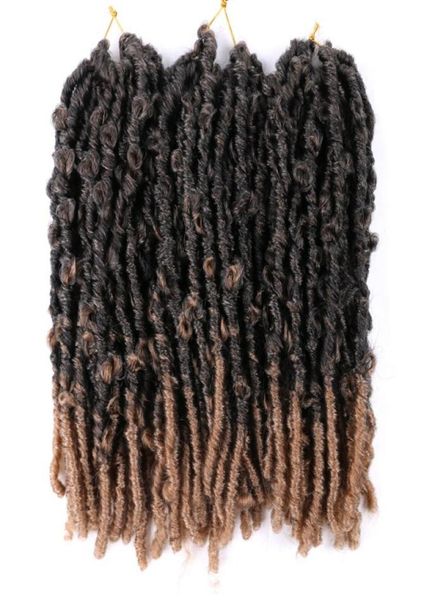 facile installazione, forte e pulito, parte superiore Butterfly Locs Capelli all'uncinetto 18 pollici Prelooped Distressed Locks Estensioni Braidin sintetiche naturali F8176078