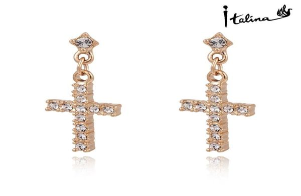 Nuovo arrivo orecchini pendenti con cristallo rovski Stellux placcato oro rosa 18 carati gioielli regalo di alta qualità # RG203097083492