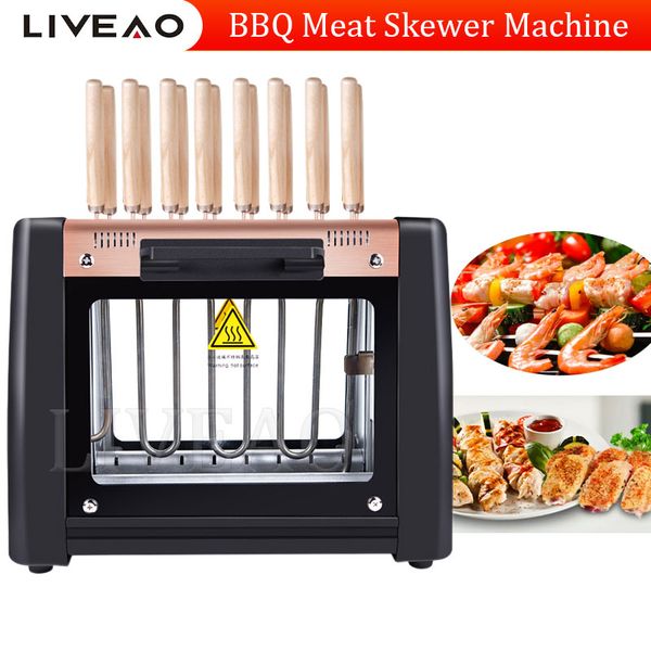 1200 W rauchfreie automatische Spießmaschine Grillmaschine Barbecue elektrische Grillmaschine