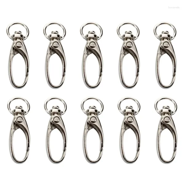 Hooks 100 PCS D döner tetik klipsleri metal anahtar halkası ıstakoz clasps perakende