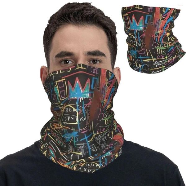 Sciarpe Basquiats Stile Bandana Copricollo Stampato Arte Sciarpa magica Passamontagna multifunzionale Sport all'aria aperta Uomo Donna Adulto Inverno